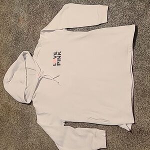 PINK Victoria's Secret White Originals Hoodie. Medium
